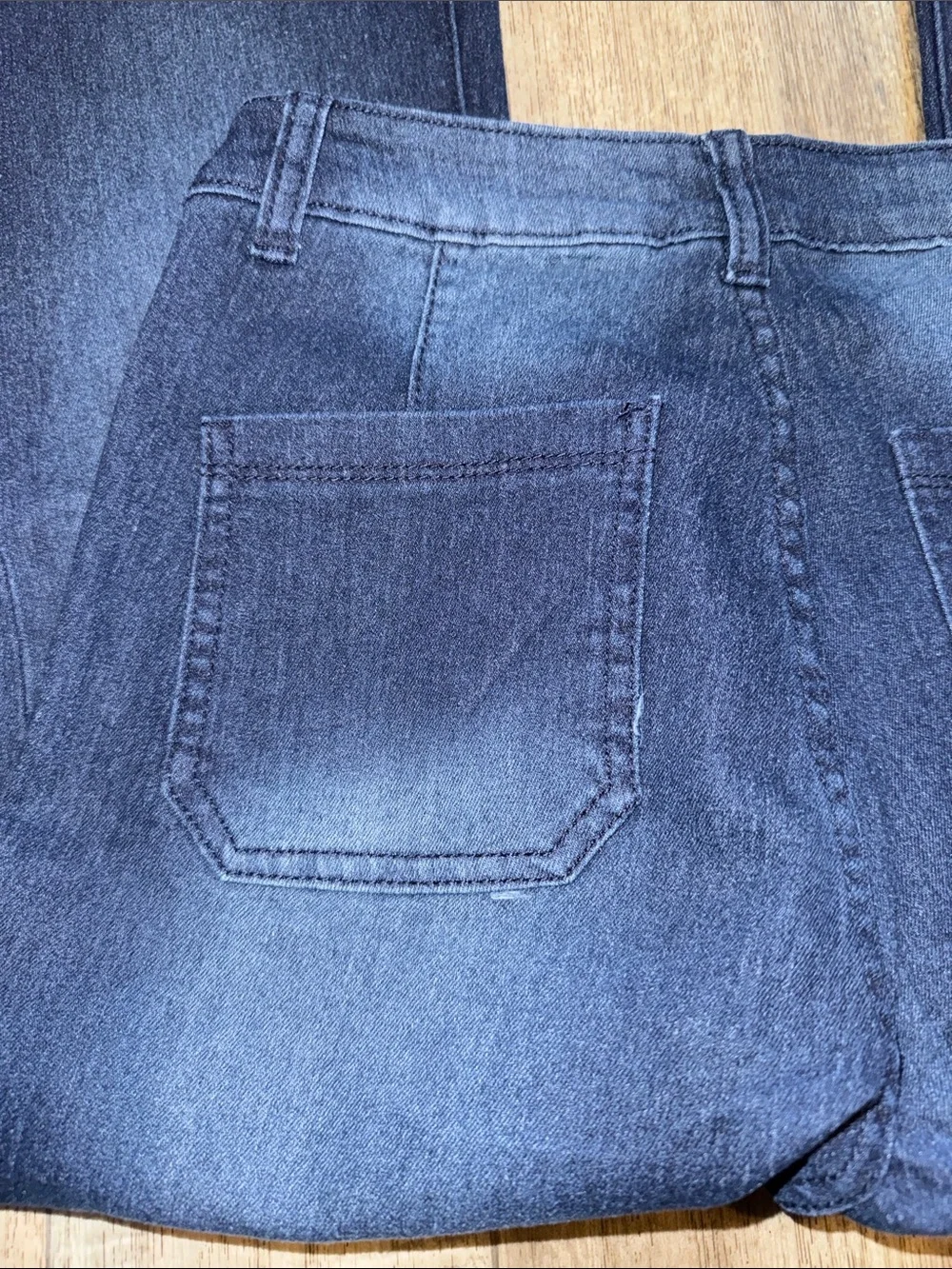 SUPER-SOFT Lace-Up Dark Blue Flare Jeans for Women- size 7